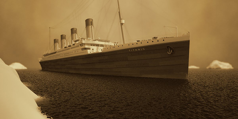 Titanic in Sepia